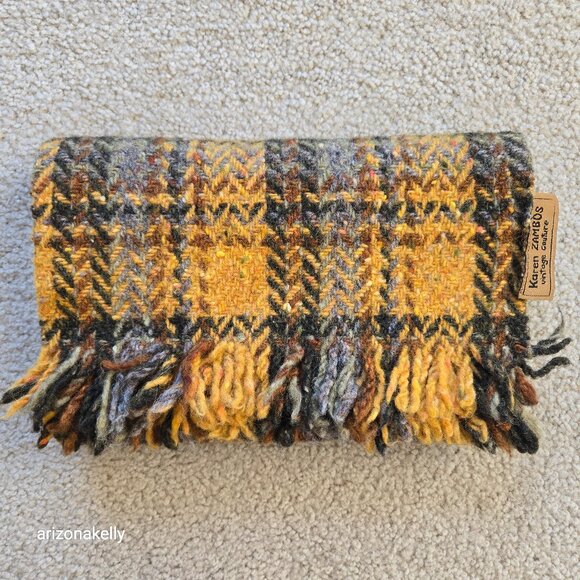 Karen Zambos Accessories - Karen Zambox Wool Tweed Plaid Vintage Culture